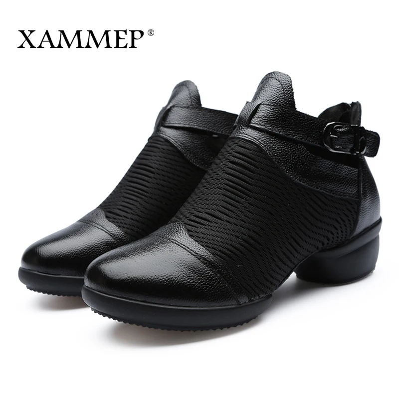 Женские танцевальные туфли Xammep натуральная кожа Современные этнические