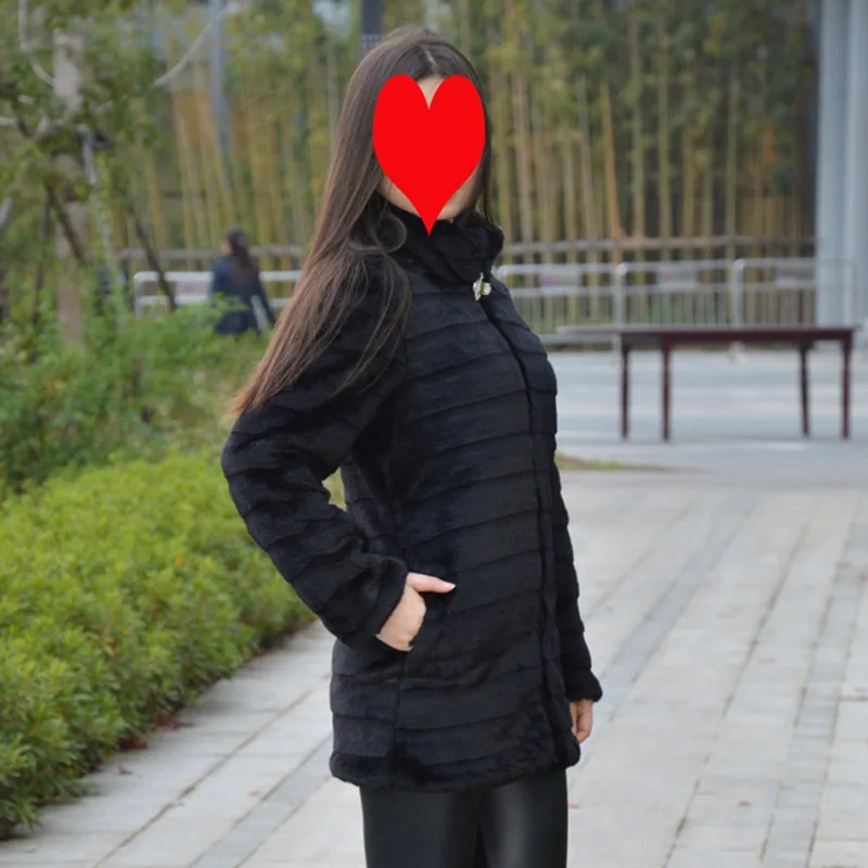 XXXL4XL 5XL размера плюс зимняя женская с воротником Мандарин верхняя одежда средней