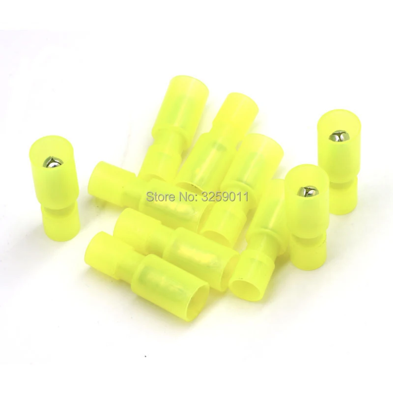 50PCS Butt Connector Crimp Terminal Male Female Full-Insulating Joint Nylon 12-10 AWG FRFNY / MPFNY 5.5-195 yellow | Обустройство