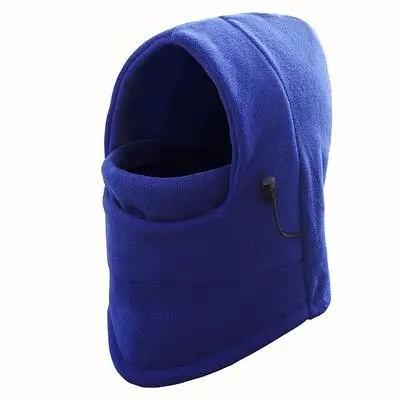 bule Зимние теплые Балаклава gorro головные уборы для мужчин и женщин капот, покрывающий голову шарф шеи Балаклава Флисовая Лыжная маска с черепом широкий берет-Боб - Цвет: bule