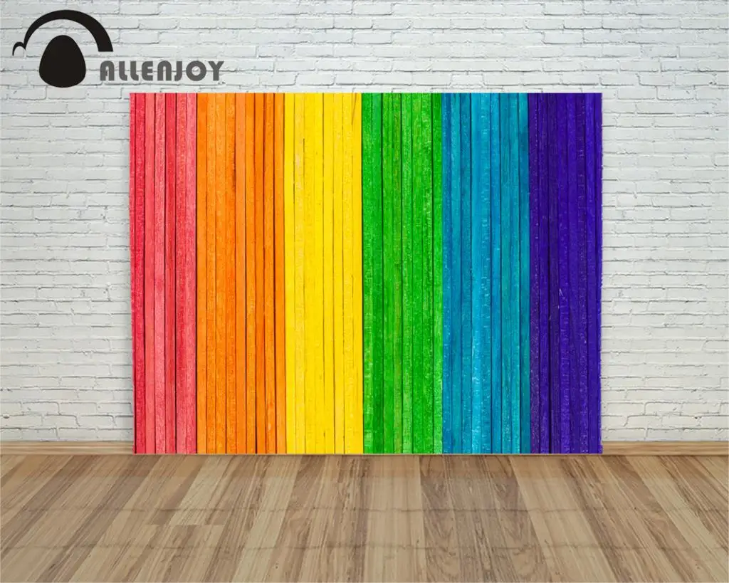 Фоны для фотосъемки с цветными деревянными пятнами и кирпичной стеной