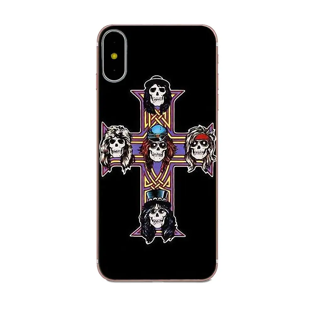 Poster Guns N Roses мягкий чехол для мобильного телефона из ТПУ Apple iPhone 4 4S 5 5C 5S SE 6 6S 7 8 Plus X XS