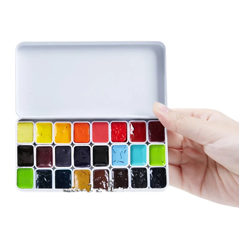

0.8ml mini iron box 24 color water color paint candy color new color base color beginner packaging