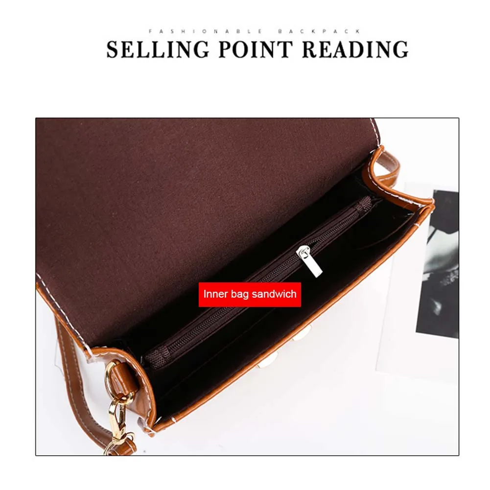 

2018 New Fashion Women Messenger Bag PU Leather Handbag Vintage Casual Crossbody Shoulder Bags Hasp Ladies Hand Bags Sac A Main