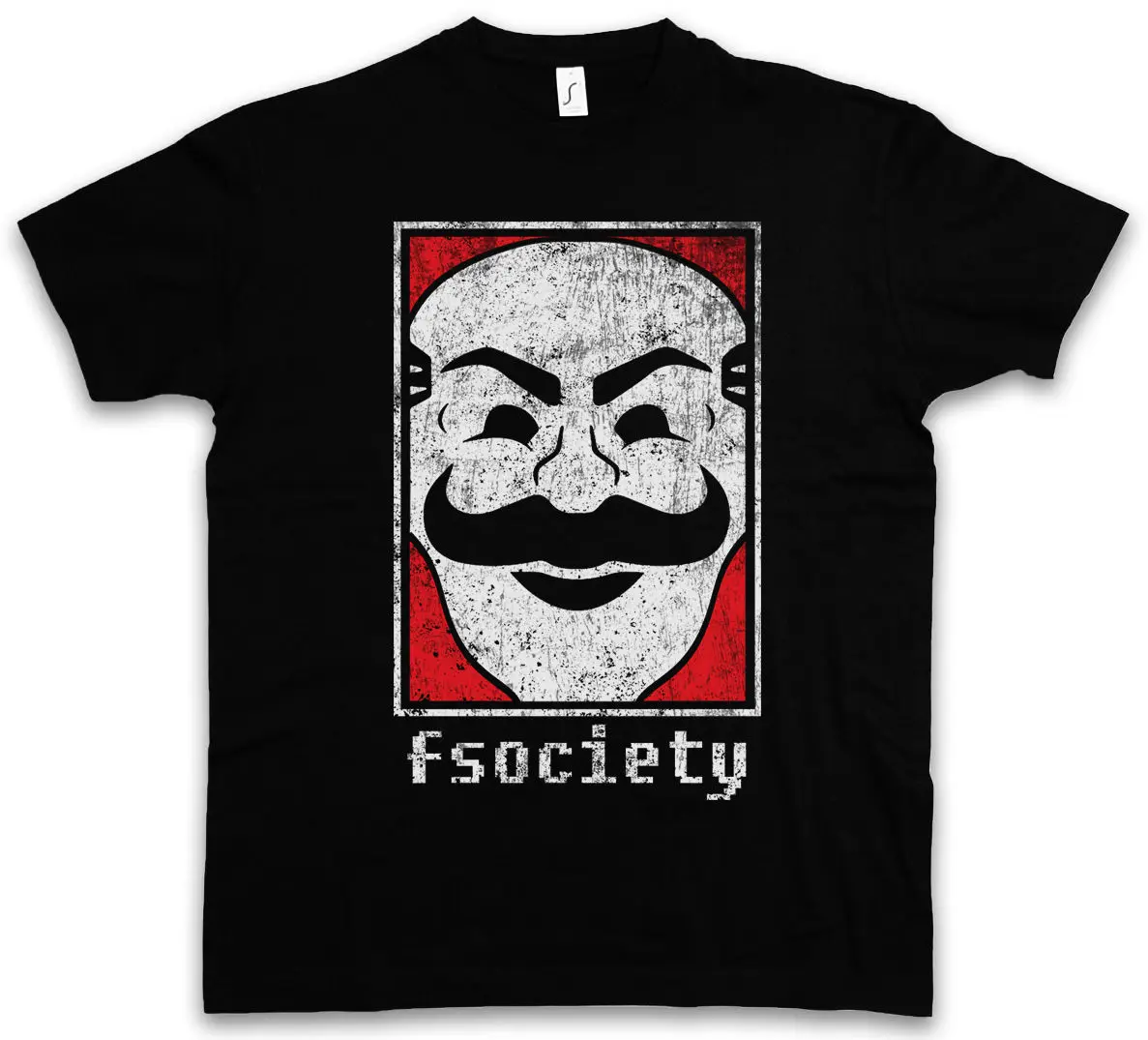 MR. Робот Fsociety логотип Футболка символ хакер аноним вируса ТВ