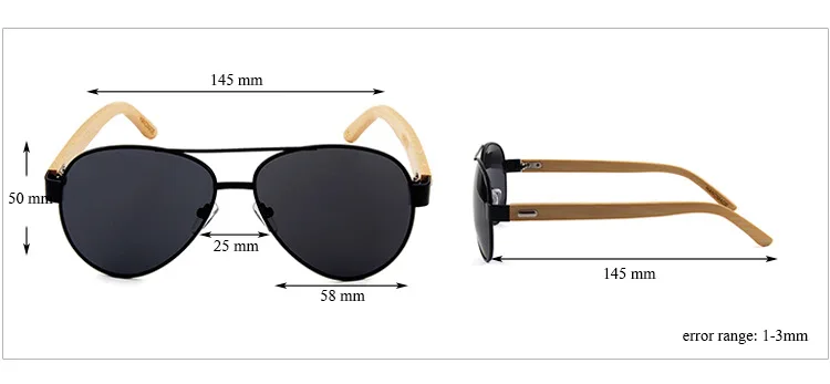 Классические солнцезащитные очки Ablibi высококачественные бамбуковые с защитой