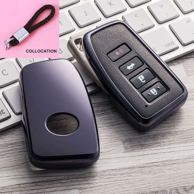 A-black keychain Мягкий чехол для ключей из ТПУ для Lexus NX GS RX IS ES GX LX RC 200 250 350 LS 450H 300H автомобильный защитный брелок для ключей - Название цвета: A-black keychain
