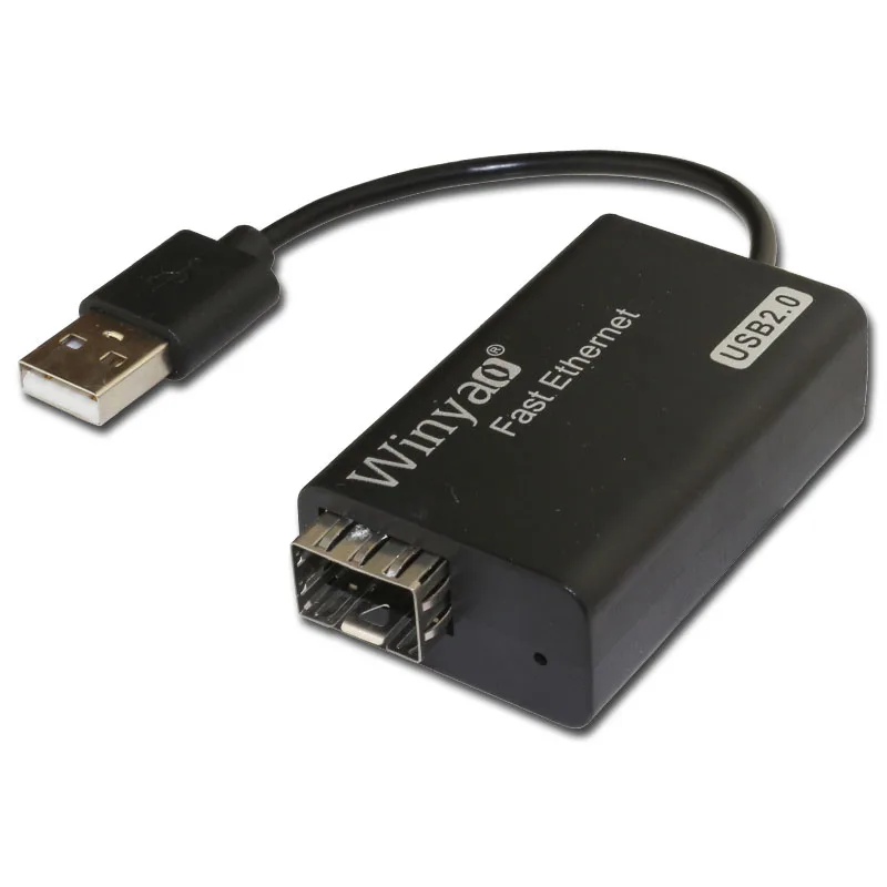Winyao USB100F USB2.0 к 100FX SFP Настольный волоконный Ethernet сетевой адаптер-AX88772B NIC для ПК MacBook