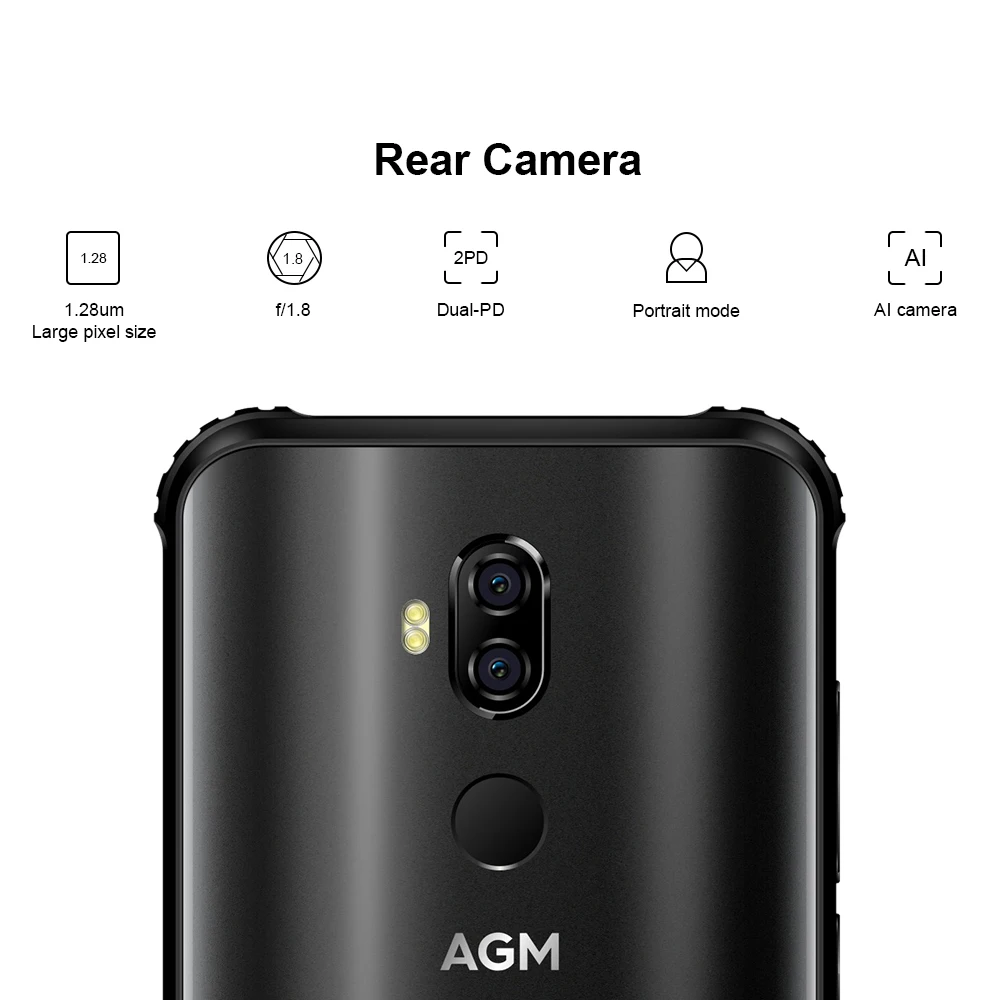 AGM X3 прочный 8/6GB+ 256/128/64GB Водонепроницаемый 5,99 дюймовый Snapdragon 845 8-ядерный мобильный телефон Android 8,1 24MP 4100mAh 4G смартфон