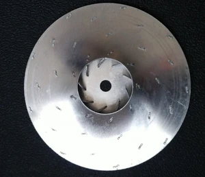 Алюминиевая лопасть вентилятора для пылесоса qaulity, отверстие 112 мм, 8 мм