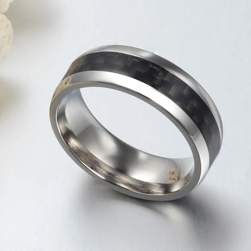 Обручальные кольца для мужчин и женщин из нержавеющей стали anello uomo R 094 ширина 8 мм