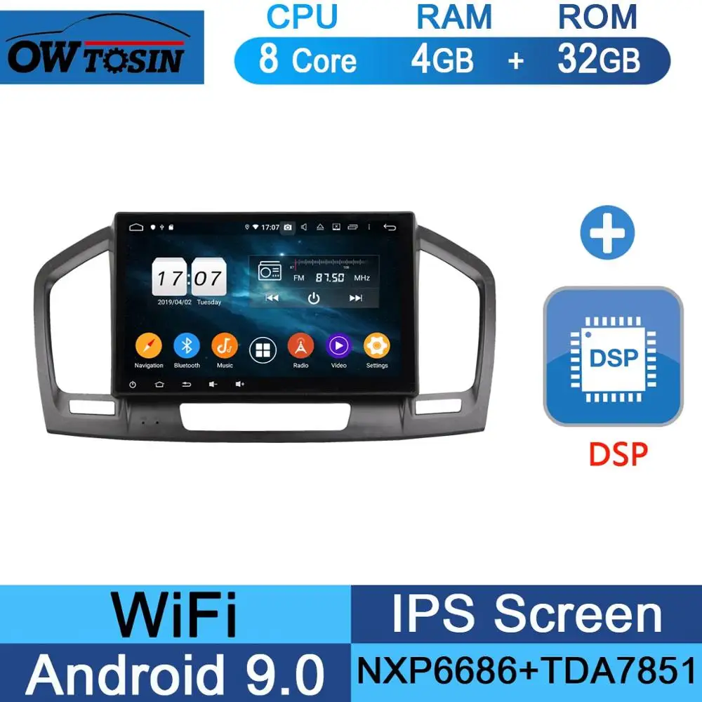 32G DSP 10," 8 Core 4G+ 64G Android 9,0 Автомобильный DVD плеер для Opel Vauxhall Opel Insignia 2008 2009 2010 2011 2012 2013 gps Navi Радио попугай BT - Цвет: 32G DSP