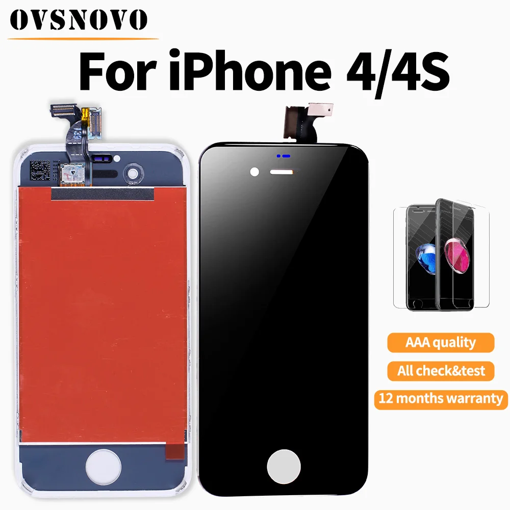 3 шт./Лот ЖК дисплей Pantalla для iPhone 4s сенсорный экран дигитайзер замена в сборе +