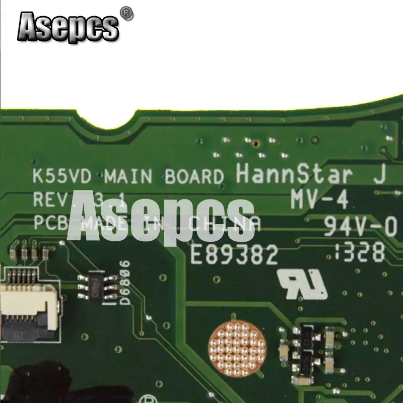 Asepcs K55VD материнская плата для ноутбука For Asus K55A A55VD F55VD K55V K55 тест оригинальная