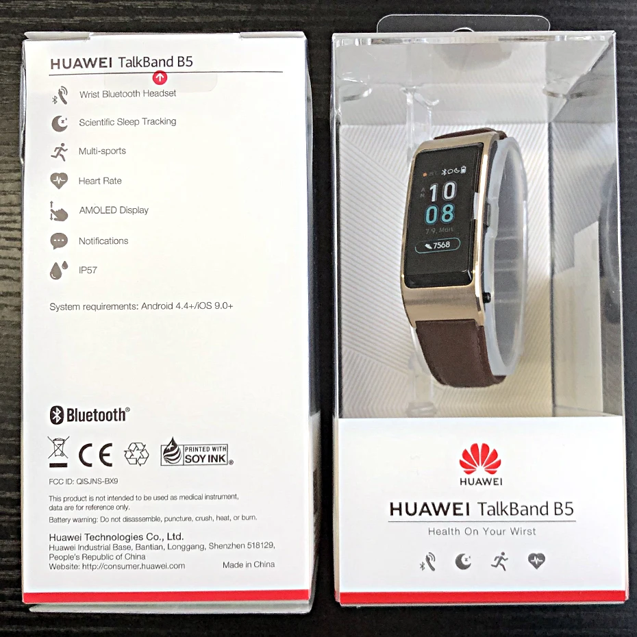 Huawei SmartBand huawei talkband B5 глобальная версия телефон с bluetooth-гарнитура Смарт Браслет