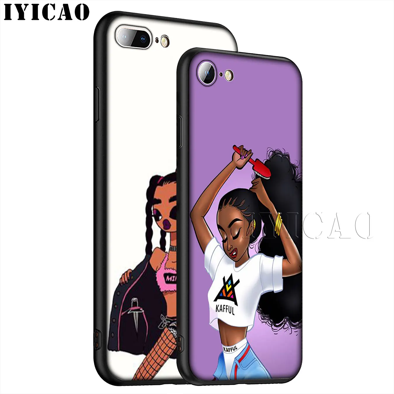 Новый персонализированный Мягкий силиконовый чехол для телефона MELANIN POPPIN Black Girl