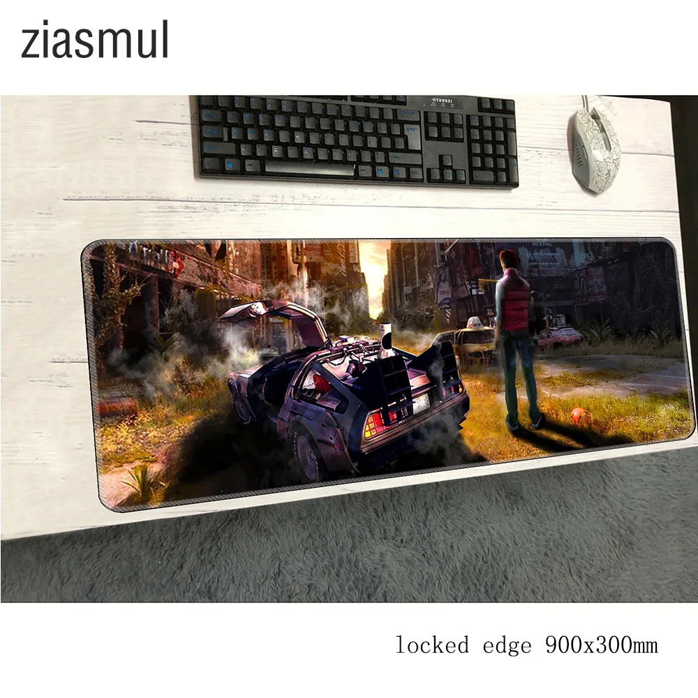 Назад в будущее коврик для мыши gamer anime 900x300x2 мм notbook игровой большой толстый PC