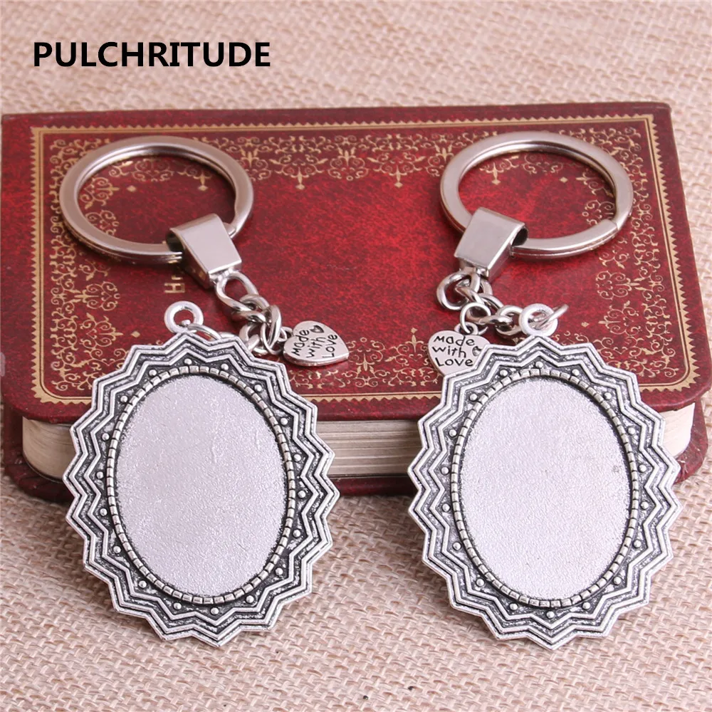 PULCHRITUDE 3 шт антикварная серебряная овальная 35*25 мм внутренняя металлическая