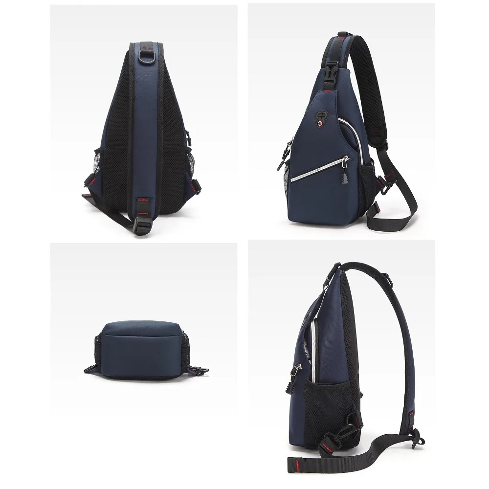 2020 Мужская нагрудная сумка через плечо гарнитура отверстие подходит для музыки