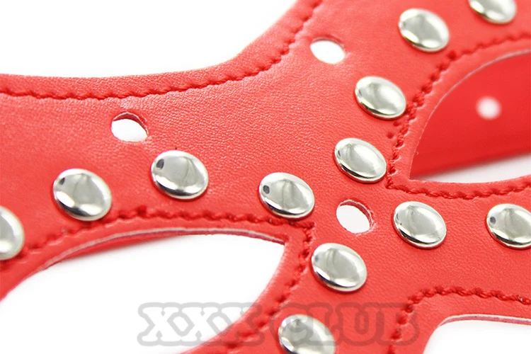 Тьерри Фетиш бондаж маска Шипованная Кожа секс для Хэллоуина вечеринки взрослые