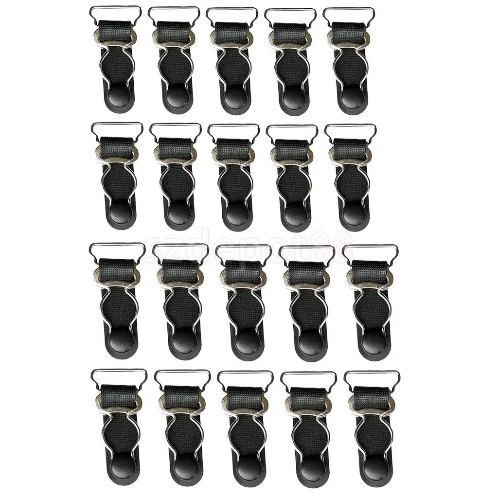 20/комплект Черная Женская подвязка ремни ручки чулок подтяжки зажим 20/26