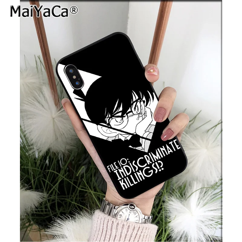 MaiYaCa Detective Conan чехол закрытый клиент высокое качество для телефона iPhone 8 7 6 6S Plus 5 5S SE