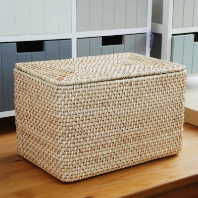 Прямоугольные корзины для хранения корзина импортная натуральная ротанговая