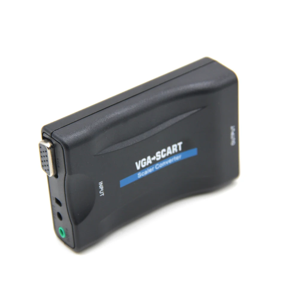 Преобразователь VGA в SCART адаптер для цифрового видео аудио ТВ сигнала с пультом