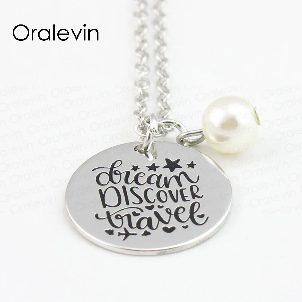 Вдохновляющие аксессуары DREAM DISCOVER для путешествий с ручной гравировкой подвески