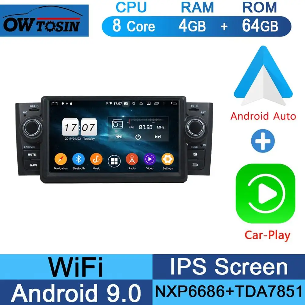 64G CarPlay Android " ips 8 ядерный 1024*600 4G+ 64G Android 9,0 автомобильный dvd-плеер для Fiat LINEA 2007 2008 2009 2000 2010 2011 2012 2013 CarPlay Parrot BT - Цвет: 64G CarPlay Android