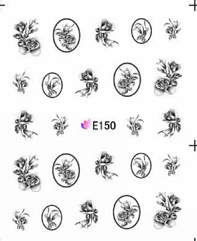 11 шт./лот самоклеющиеся 3D наклейки для ногтей с имитацией цветами черные MARI-GOLD