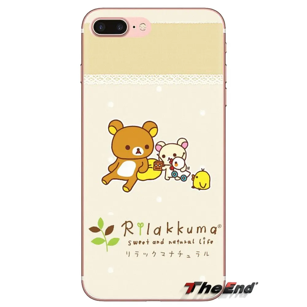 Для Huawei Mate Honor 4C 5C 5X 6X 7 7A 7C 8 9 10 8C 8X 20 Lite Pro мягкие прозрачные чехлы Чехлы Rilakkuma Teddy Relax