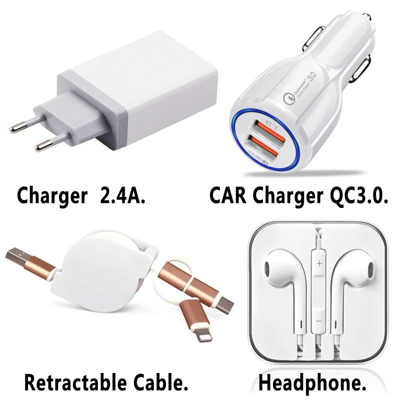 4 pieces of package Автомобильный телефон зарядки QC3.0 с USB кабель для Crosscall Trekker X3 S1 X2 X1/X 3 S 1 /X 2X1 телефон ЕС Подключите зарядное устройство USB - Тип штекера: 4 pieces of package