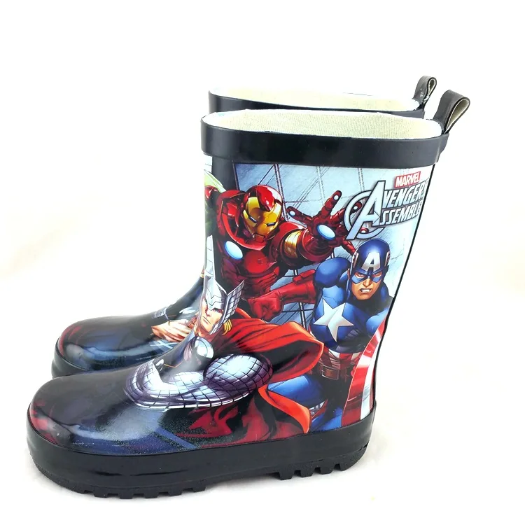 Новинка 2019 детские сапоги от дождя с супергероями из Диснея Мстители мужская