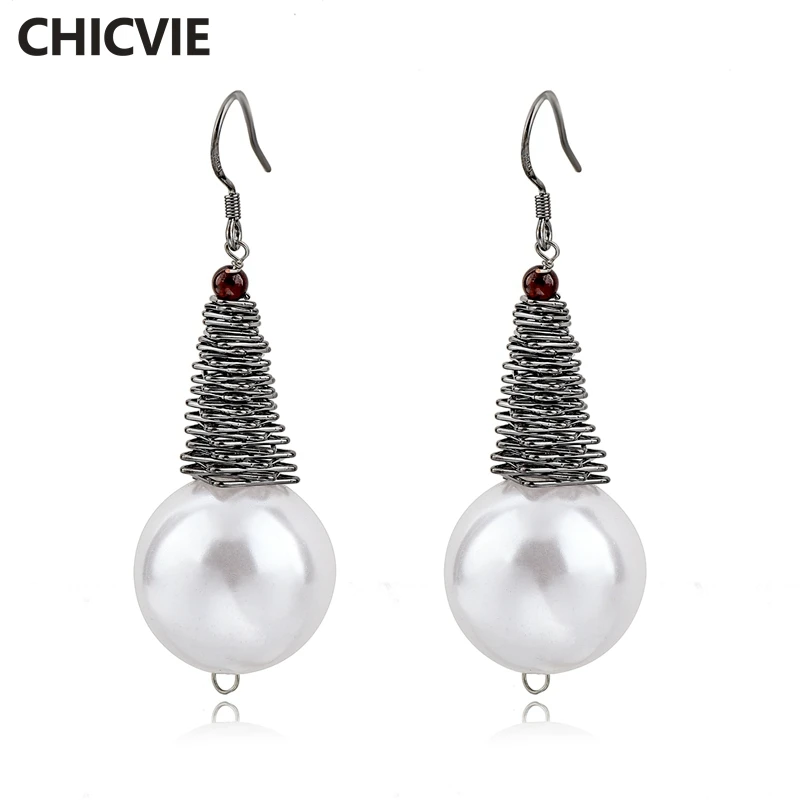CHICVIE новый модный дизайн металлические геометрические жемчужные Подвесные