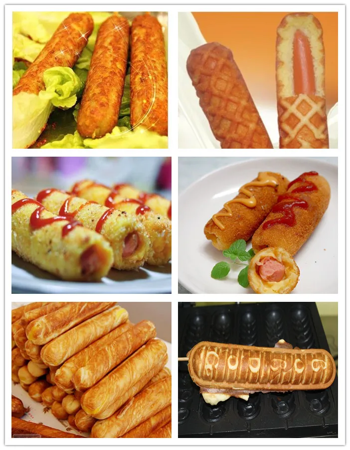 США Кукуруза Собака машина коммерческий леденец колбаса вафельница | Дом и сад