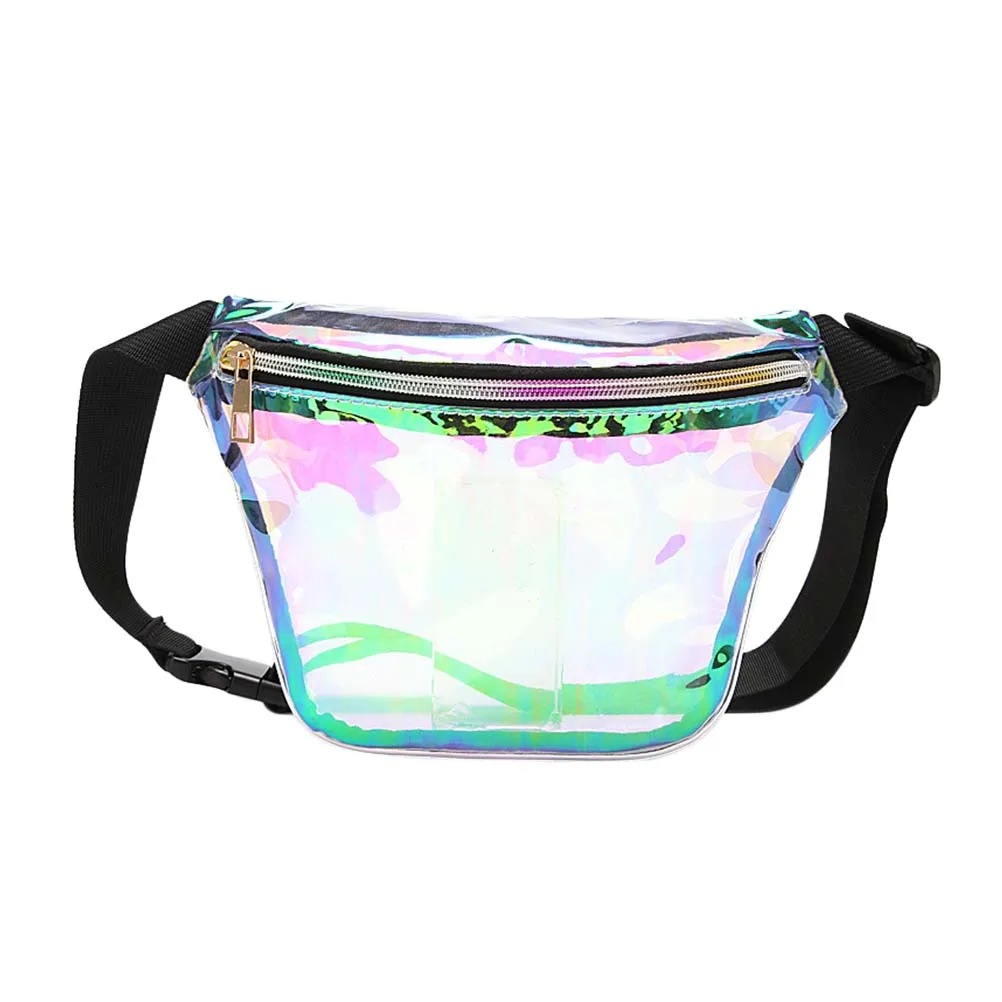 Блестящая сумка на пояс из искусственной кожи водонепроницаемая для мужчин и