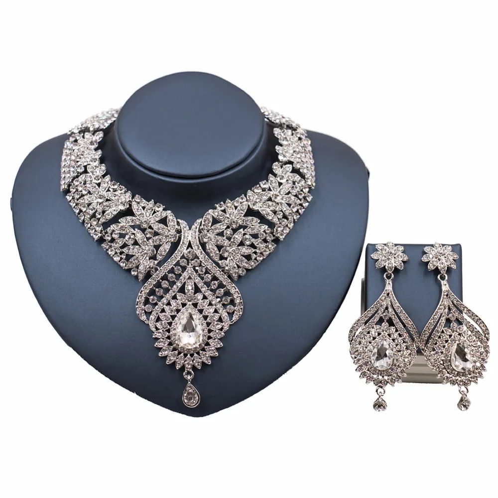 LANFLORA ювелирные изделия из стекла и камня набор женщин bijoux acier inoxydable femme