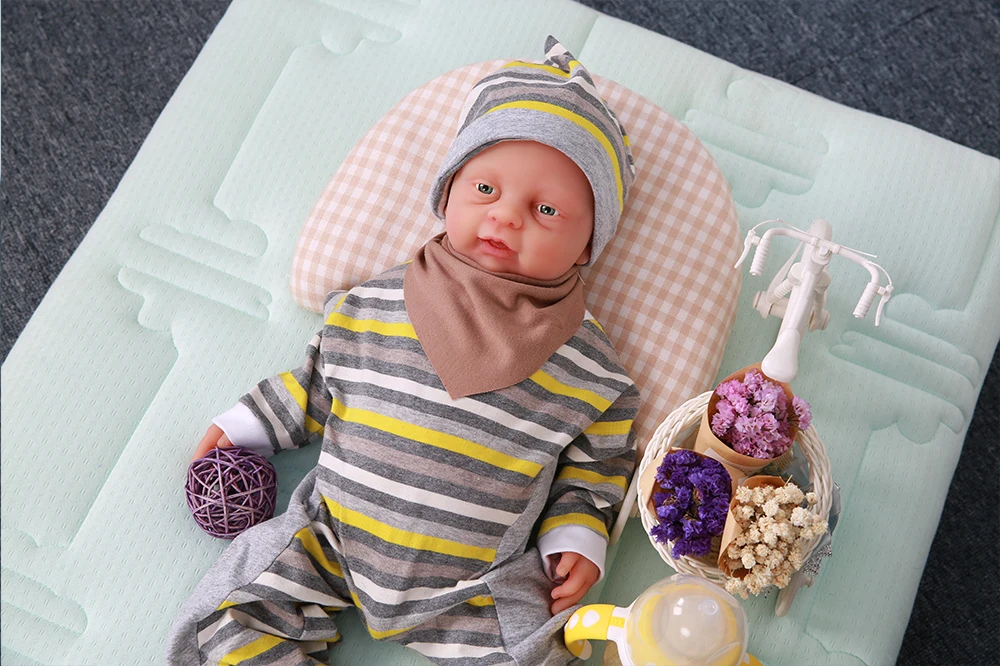 IVITA WB1502, 18 дюймов, 3800 г, цвет кожи, Реалистичная силиконовая кукла Reborn Boy, Реалистичная силиконовая кукла для всего тела, игрушки с открывающимися глазами