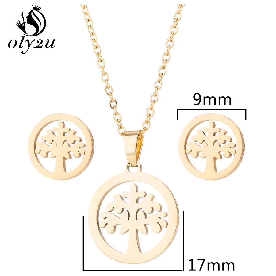 Женский комплект из колье и серёг нержавеющей стали|Ювелирные наборы| |