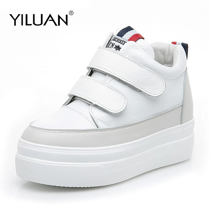 Новинка 2019 года сезон весна осень белые кожаные туфли кроссовки с пряжкой