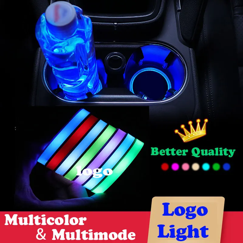2X автомобильный светящийся подстаканник для Alfa Romeo Tesla Volvo Maserati Fiat Peugeot Citroen Subaru opel