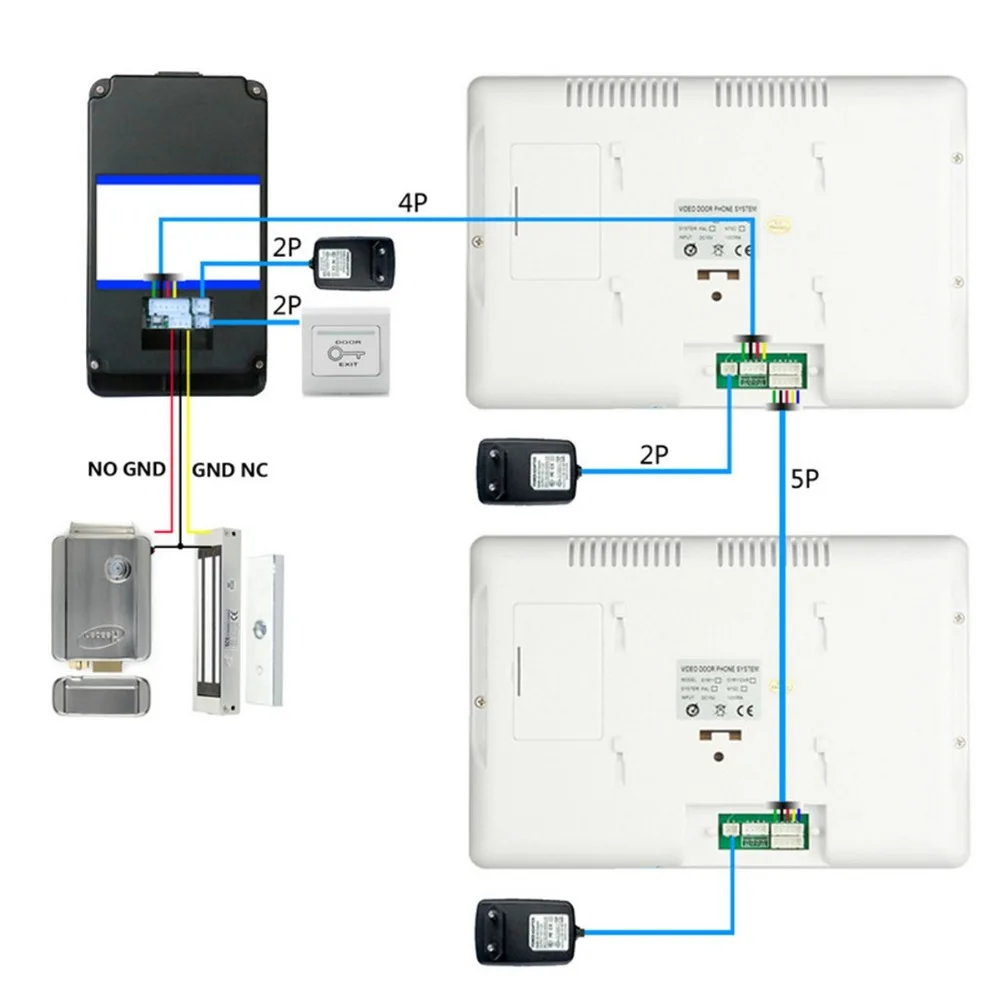 Домашняя безопасность проводной сенсорный ключ 7 "видео домофон система RFID