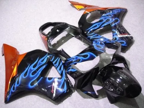 

Motorcycle ABS Plastic Fairing Kits For Honda CBR900RR 954 02 03 2002 2003 CBR954RR blue flames black Fairings Full Cover-Nn