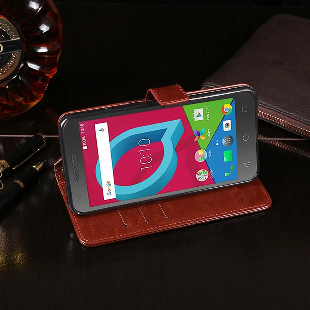 Для Alcatel idealXCITE/CameoX/Verso 5044R винтажный Ретро Чехол бумажник из искусственной кожи с