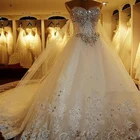 Женское свадебное платье YIWUMENSA, бальное платье из тюля со съемным шлейфом, 2021