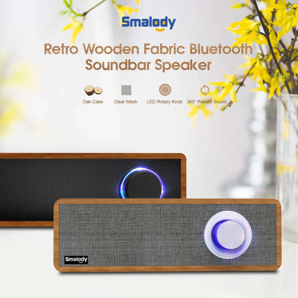 Smalody портативный деревянный беспроводной Bluetooth 4 2 + EDR колонки стерео мини