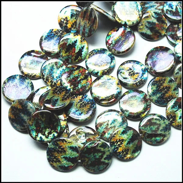 20 шт. круглые бусины из натуральных ракушек перламутровые Размеры мм для