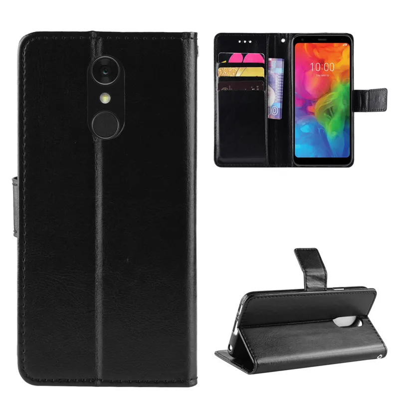 Для LG Q7 2018 чехол Чехол кошелек для телефона из искусственной кожи LMQ610EM LM-Q610EM LM Q610EM
