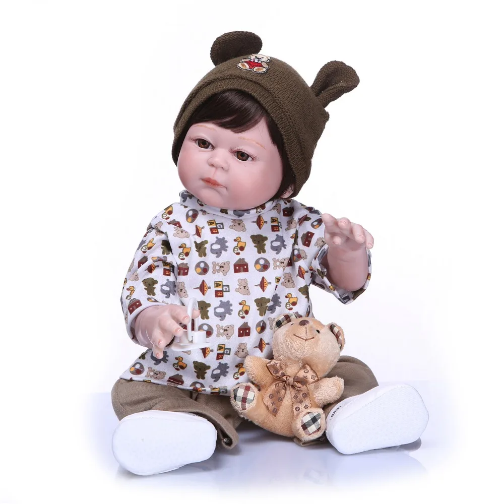NPK Real 48 см силиконовая кукла для новорожденных игрушка ванны Реалистичная